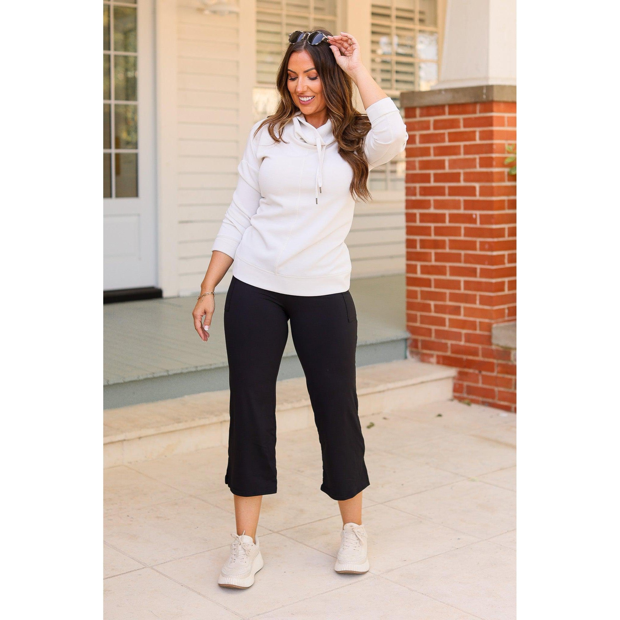 Ready to Ship | The Gabriella -Black  High Waisted Gaucho Pants